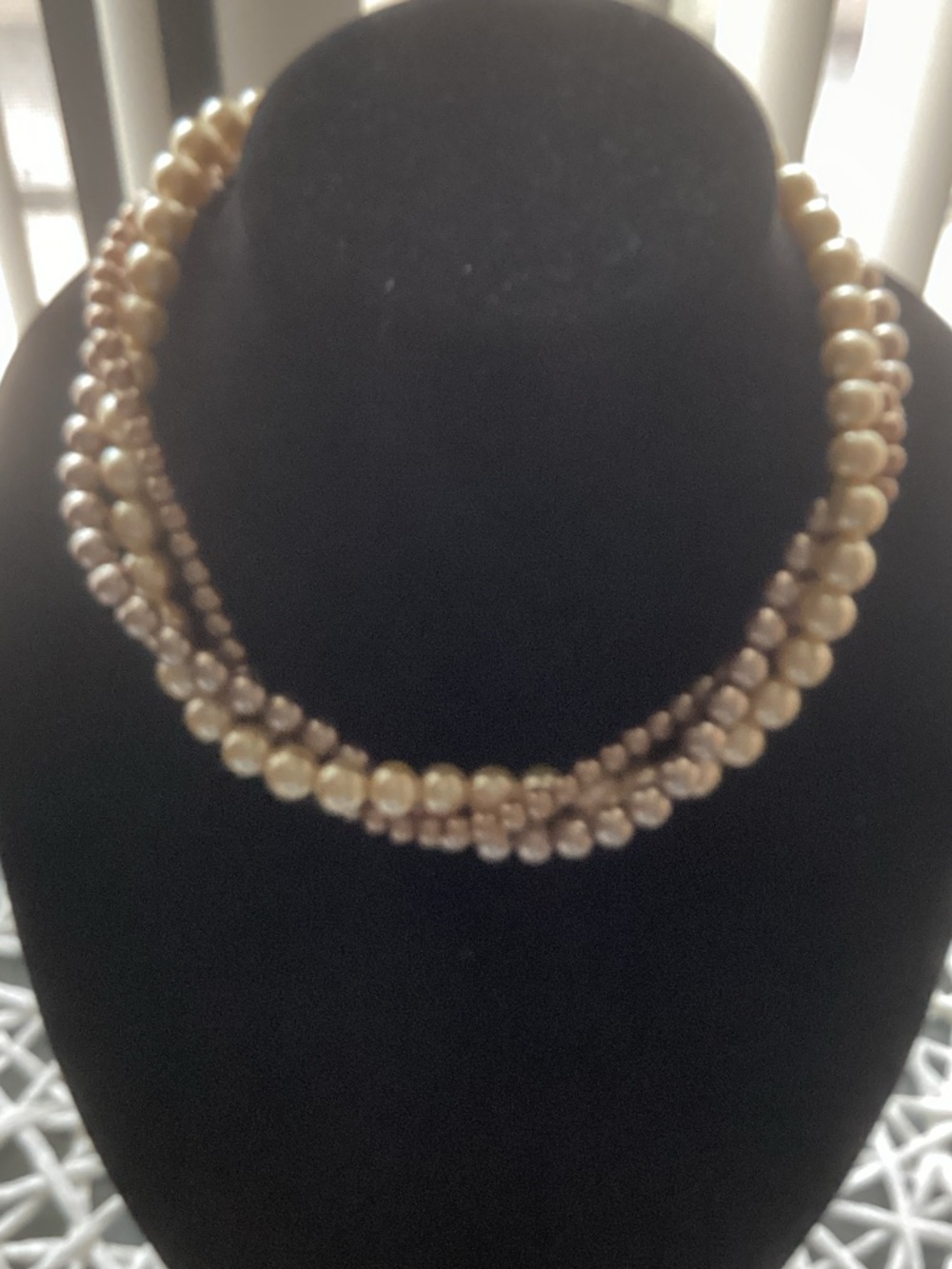Classic Multi-Strand Champagne Pearl Necklace - Women Jewelry